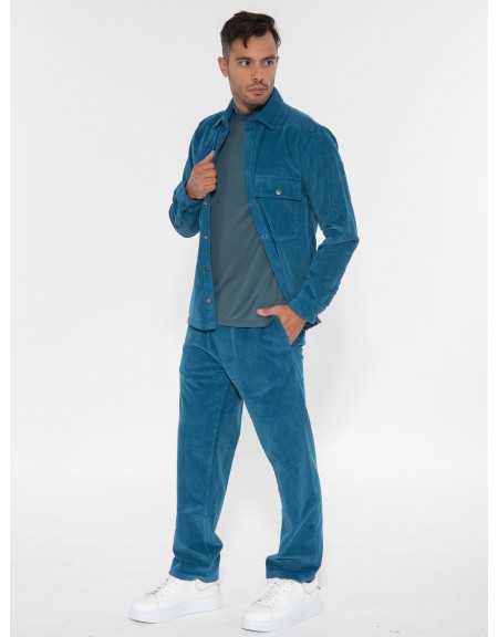 XAGON MAN Corduroy pants 2ZX94ZA Petrol XAGON MAN - 11