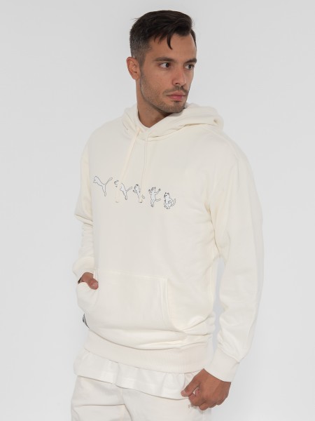 PUMA Φούτερ με κουκούλα 622197 65 PUMA X RIPNDIP TR  Off-white PUMA - 4