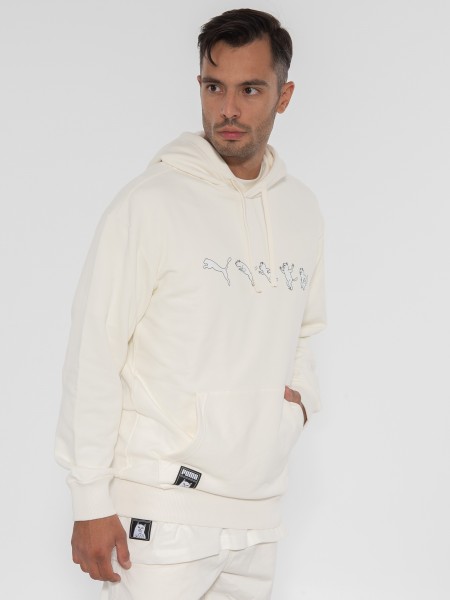 PUMA Φούτερ με κουκούλα 622197 65 PUMA X RIPNDIP TR  Off-white PUMA - 3
