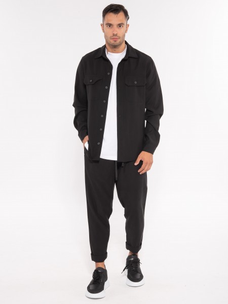 NINETEEN Shirt - Jacket X23-1035 Black NINETEEN - 6