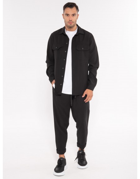 NINETEEN Shirt - Jacket X23-1035 Black NINETEEN - 6