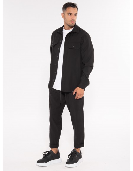 NINETEEN Shirt - Jacket X23-1035 Black NINETEEN - 9