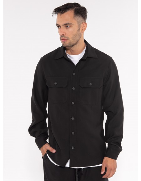 NINETEEN Shirt - Jacket X23-1035 Black NINETEEN - 1