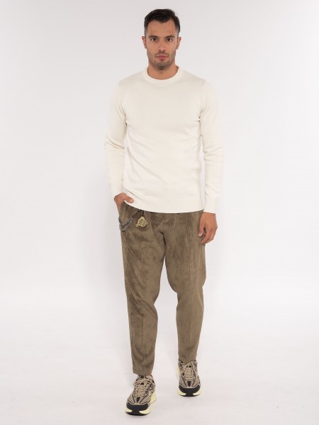 OVER-D Chino Corduroy Pants OE1F2W3P03 Olive OVER-D - 7