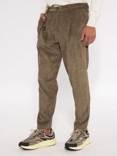 OVER-D Chino Corduroy Pants OE1F2W3P03 Olive OVER-D - 4