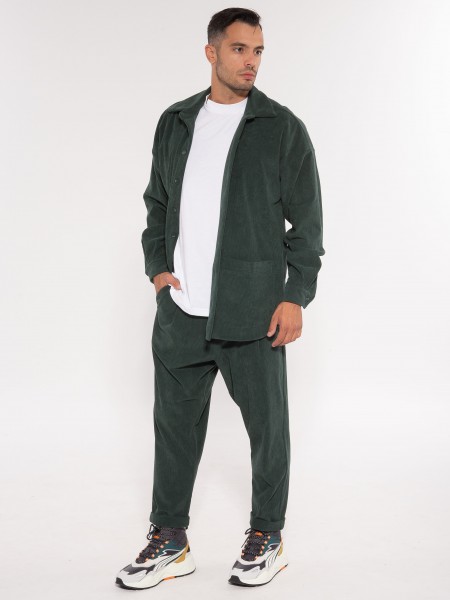 NINETEEN Chino Παντελόνι κοτλέ X23-1018 Κυπαρισσί NINETEEN - 9