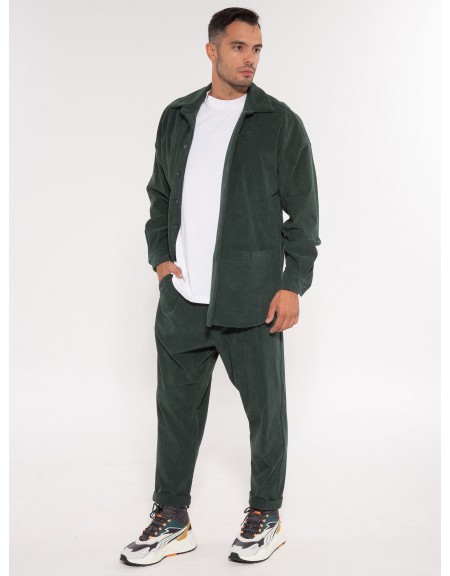 NINETEEN Chino Παντελόνι κοτλέ X23-1018 Κυπαρισσί NINETEEN - 9