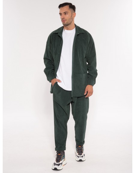 NINETEEN Chino Παντελόνι κοτλέ X23-1018 Κυπαρισσί NINETEEN - 6