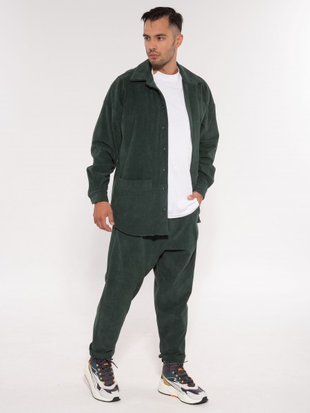 NINETEEN Chino Παντελόνι κοτλέ X23-1018 Κυπαρισσί NINETEEN - 10