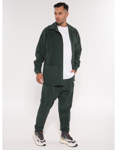 NINETEEN Chino Παντελόνι κοτλέ X23-1018 Κυπαρισσί NINETEEN - 10