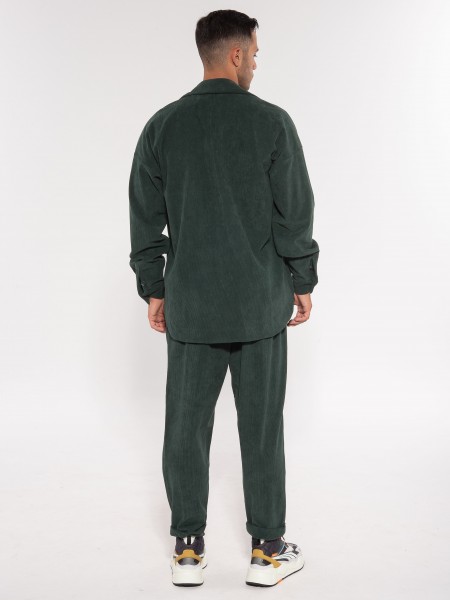 NINETEEN Chino Παντελόνι κοτλέ X23-1018 Κυπαρισσί NINETEEN - 11