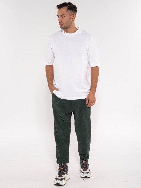 NINETEEN Chino Παντελόνι κοτλέ X23-1018 Κυπαρισσί NINETEEN - 7