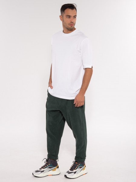 NINETEEN Chino Παντελόνι κοτλέ X23-1018 Κυπαρισσί NINETEEN - 13