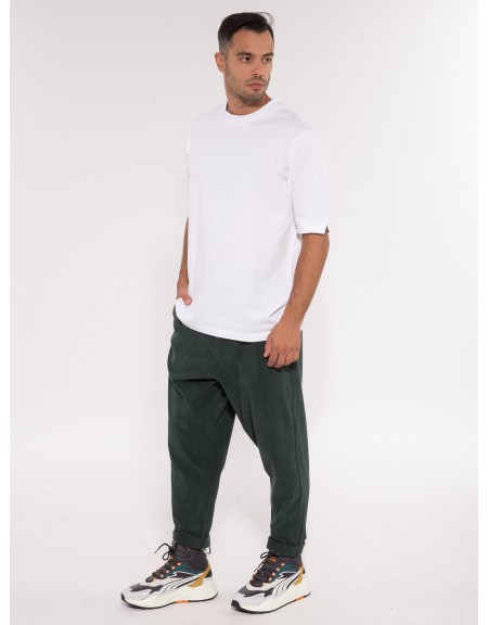 NINETEEN Chino Παντελόνι κοτλέ X23-1018 Κυπαρισσί NINETEEN - 13