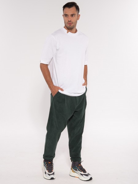 NINETEEN Chino Παντελόνι κοτλέ X23-1018 Κυπαρισσί NINETEEN - 8