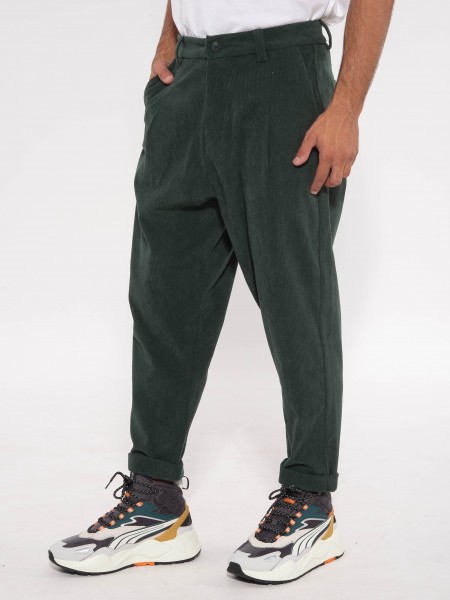 NINETEEN Chino Παντελόνι κοτλέ X23-1018 Κυπαρισσί NINETEEN - 4