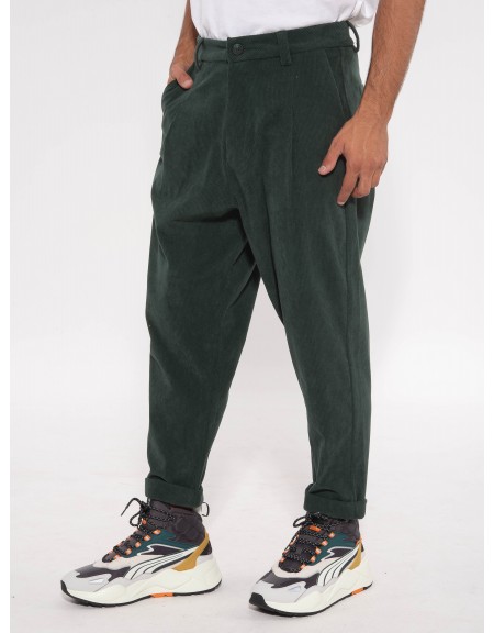 NINETEEN Chino Παντελόνι κοτλέ X23-1018 Κυπαρισσί NINETEEN - 4