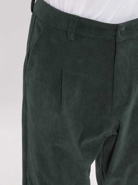 NINETEEN Chino Παντελόνι κοτλέ X23-1018 Κυπαρισσί NINETEEN - 5