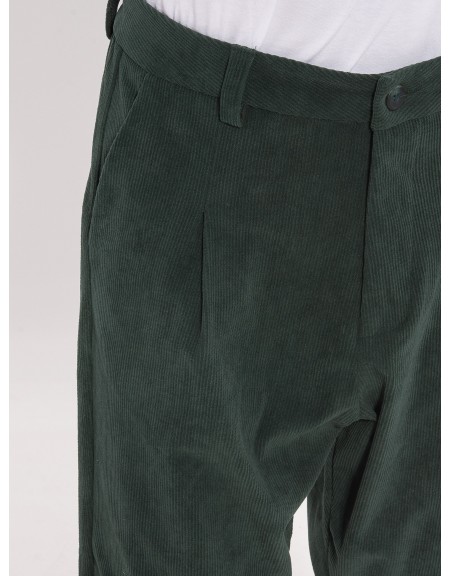 NINETEEN Chino Παντελόνι κοτλέ X23-1018 Κυπαρισσί NINETEEN - 5