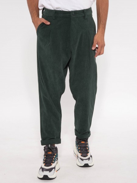 NINETEEN Chino Παντελόνι κοτλέ X23-1018 Κυπαρισσί NINETEEN - 14