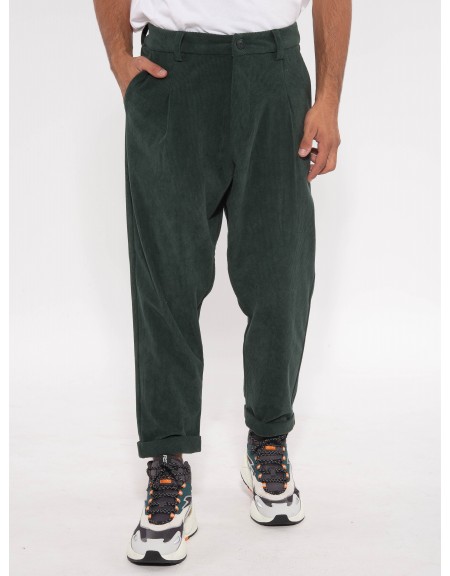 NINETEEN Chino Παντελόνι κοτλέ X23-1018 Κυπαρισσί NINETEEN - 14