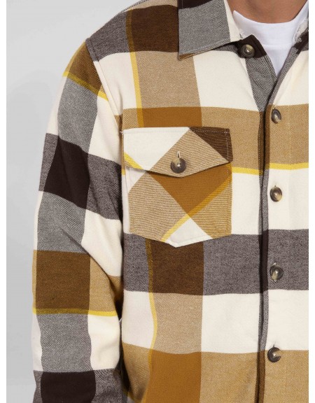 OVER-D Πουκάμισο - Jacket καρό OE1F2W3J32 Λευκό - Καφέ - Μαυρό OVER-D - 5