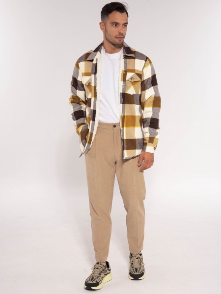 OVER-D Πουκάμισο - Jacket καρό OE1F2W3J32 Λευκό - Καφέ - Μαυρό OVER-D - 6