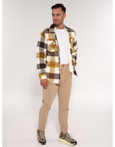 OVER-D Πουκάμισο - Jacket καρό OE1F2W3J32 Λευκό - Καφέ - Μαυρό OVER-D - 8