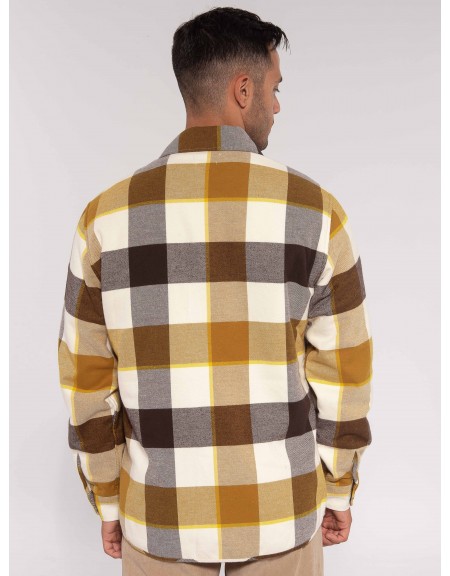 OVER-D Πουκάμισο - Jacket καρό OE1F2W3J32 Λευκό - Καφέ - Μαυρό OVER-D - 2