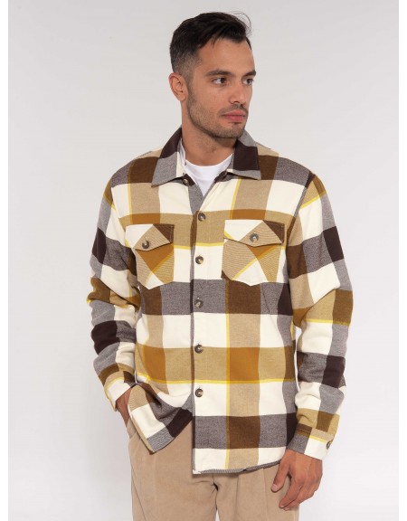 OVER-D Πουκάμισο - Jacket καρό OE1F2W3J32 Λευκό - Καφέ - Μαυρό OVER-D - 12