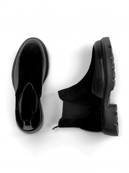 FENOMILANO Μποτάκι δερμάτινο chelsea 2327 Μαύρο FENOMILANO - 4