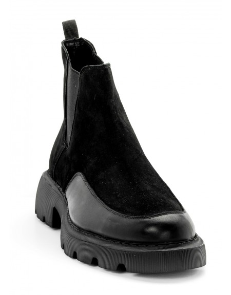 FENOMILANO Μποτάκι δερμάτινο chelsea 2327 Μαύρο FENOMILANO - 2