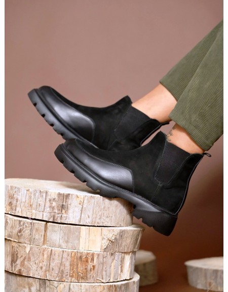 FENOMILANO Μποτάκι δερμάτινο chelsea 2327 Μαύρο FENOMILANO - 5