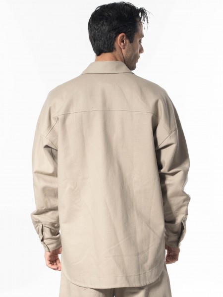 NINETEEN Πουκάμισο - Jacket K24-1058 Μπεζ NINETEEN - 2