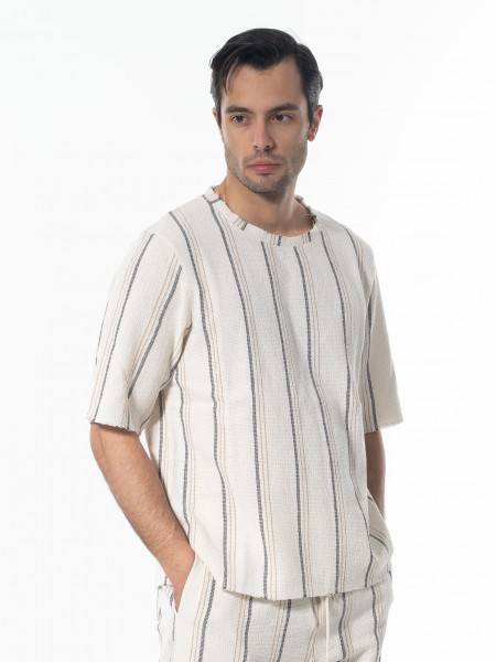 XAGON MAN T-shirt yarn 2MBM101 Beige XAGON MAN - 4