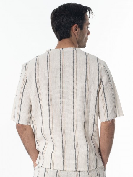 XAGON MAN T-shirt νημάτινο 2MBM101 Μπεζ XAGON MAN - 2