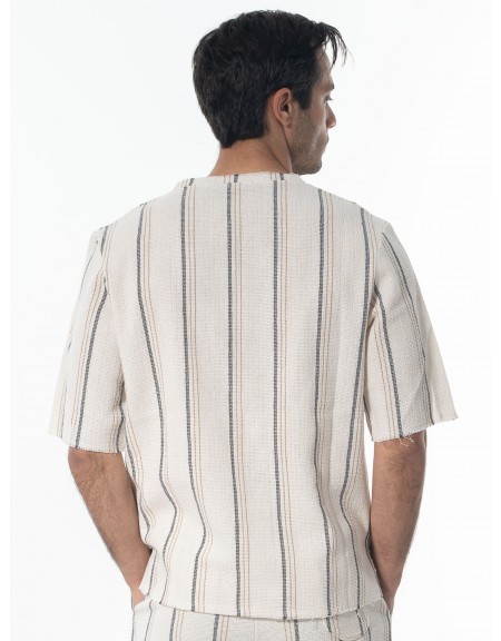 XAGON MAN T-shirt νημάτινο 2MBM101 Μπεζ XAGON MAN - 2