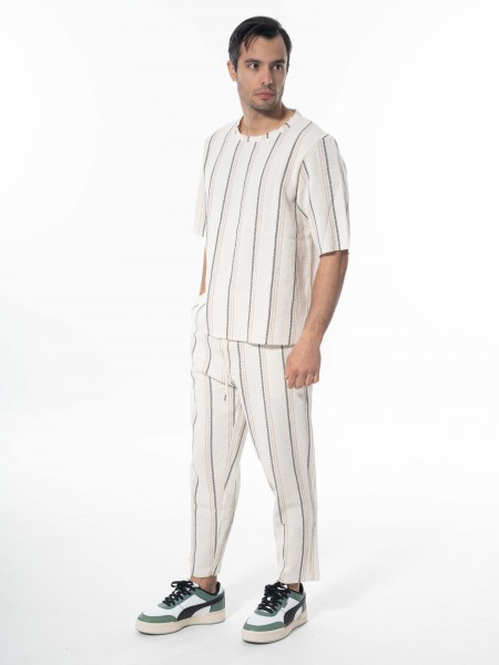 XAGON MAN T-shirt νημάτινο 2MBM101 Μπεζ XAGON MAN - 9