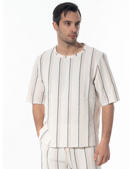 XAGON MAN T-shirt νημάτινο 2MBM101 Μπεζ XAGON MAN - 11