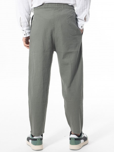 XAGON MAN Παντελόνι λινό 1MBM103 Λαδί XAGON MAN - 2