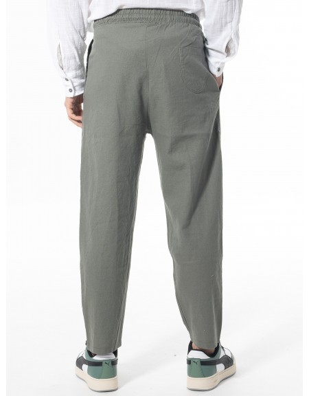 XAGON MAN Παντελόνι λινό 1MBM103 Λαδί XAGON MAN - 2