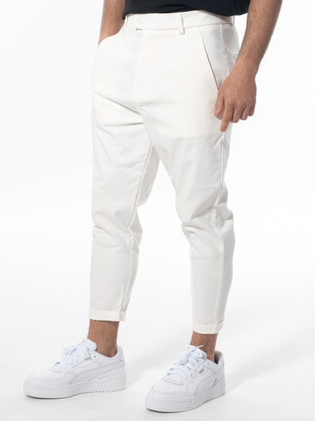 NINETEEN Chino παντελόνι K24-1035 Off-white NINETEEN - 3