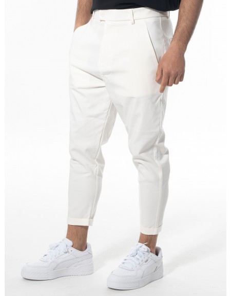 NINETEEN Chino παντελόνι K24-1035 Off-white NINETEEN - 3