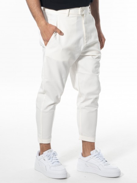 NINETEEN Chino pants K24-1035 Off-white NINETEEN - 4