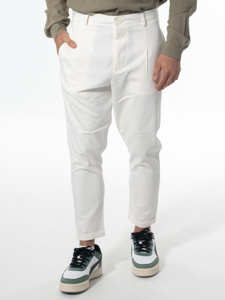 NINETEEN Chino παντελόνι K24-1034 Off-white NINETEEN - 1