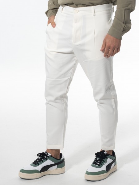 NINETEEN Chino παντελόνι K24-1034 Off-white NINETEEN - 3