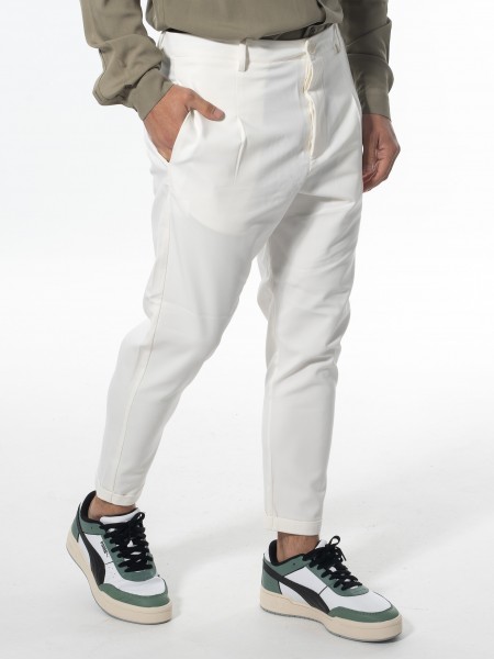 NINETEEN Chino παντελόνι K24-1034 Off-white NINETEEN - 4