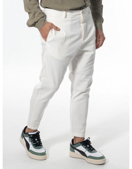 NINETEEN Chino παντελόνι K24-1034 Off-white NINETEEN - 4