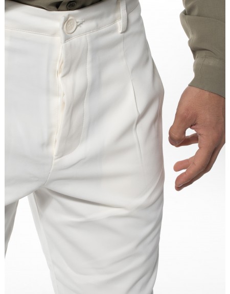 NINETEEN Chino παντελόνι K24-1034 Off-white NINETEEN - 5