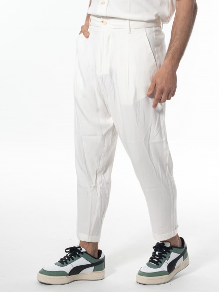 NINETEEN Chino Παντελόνι K24-1020 Off-white NINETEEN - 3